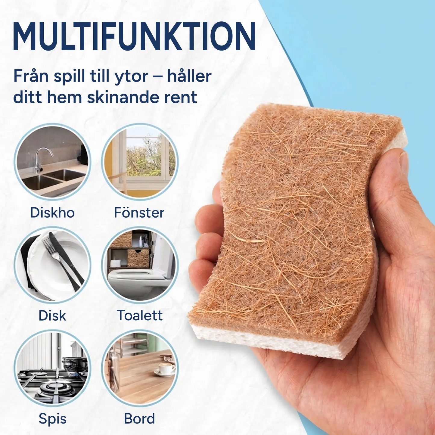 LINOVA EkoSvamp™ + GRATIS E-bok Med Naturliga Rengöringsrecept