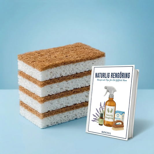 LINOVA EkoSvamp™ + GRATIS E-bok Med Naturliga Rengöringsrecept