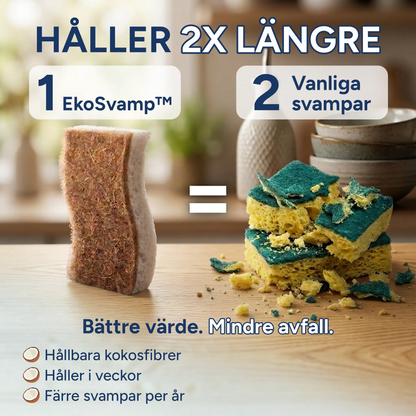 LINOVA EkoSvamp™ + GRATIS E-bok Med Naturliga Rengöringsrecept