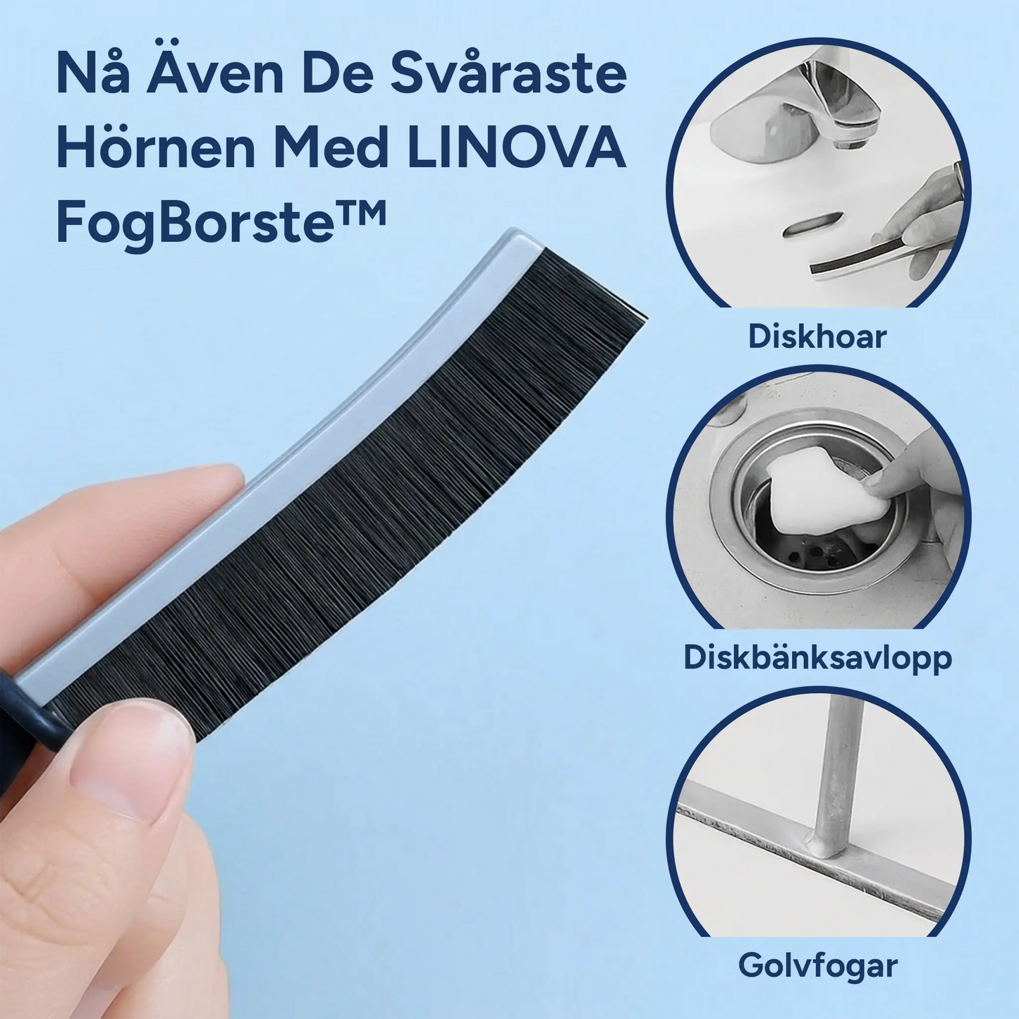 LINOVA FogBorste™ + GRATIS E-bok Med Naturliga Rengöringsrecept